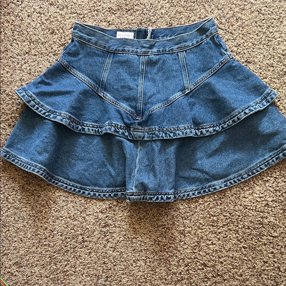 Pilcro Blue Denim Mini Skirt